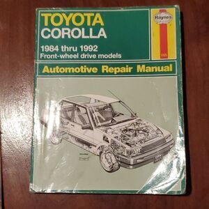 Vtg Haynes Toyota Corolla 84 - 92 Manual